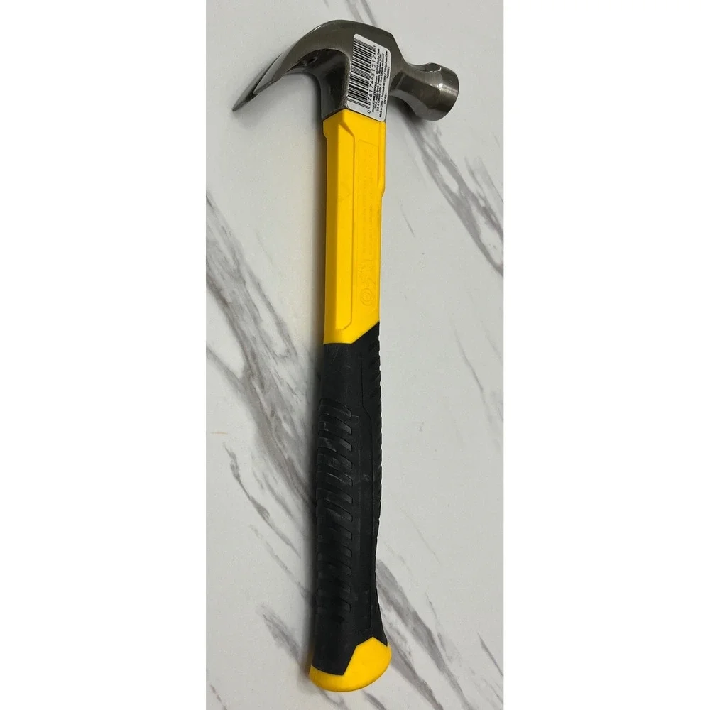 Stanley 16 oz Fiberglass Curved Claw Hammer Yellow Black STHT51512 Hand Tool - Picture 3 of 4